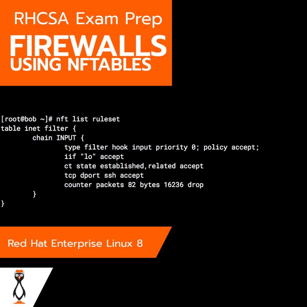 Using nftables in centOS 8